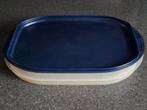 TUPPERWARE VLEESWAREN KAAS BELEGDOOS BLAUW  ✅, Huis en Inrichting, Keuken | Tupperware, Ophalen of Verzenden, Gebruikt