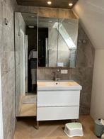 Wastafelmeubel + hoge kast + spiegelkast boven wastafel, Huis en Inrichting, Badkamer | Badkamermeubels, Ophalen, Gebruikt, Overige typen