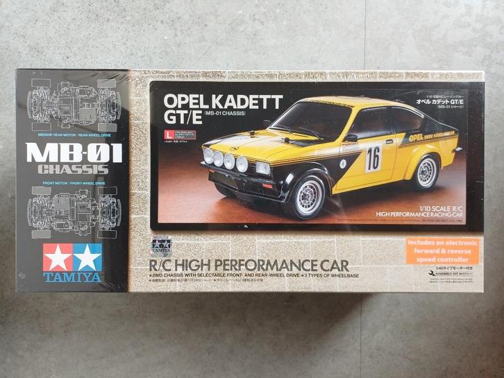 Tamiya 58729 RC Opel Kadett GT/E Rallye MB-01 Nieuw in doos, Hobby en Vrije tijd, Modelbouw | Radiografisch | Auto's, Nieuw, Auto onroad