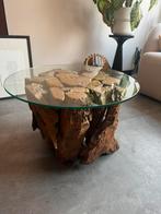 Boomstam salontafel (massief teak - 60 cm), Ophalen, 50 tot 100 cm, 50 tot 75 cm, Rond