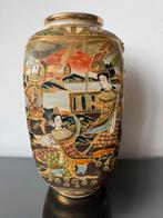 Grote vierkante Satsuma vaas Chinees Japans, Antiek en Kunst, Antiek | Vazen, Ophalen of Verzenden