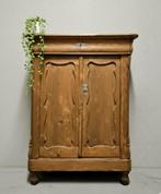 Antieke grenen Biedermeier meidenkast vintage ondiepe kast, Ophalen of Verzenden