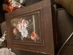 Mooie oude kist met bloemen erop, Antiek en Kunst, Ophalen of Verzenden