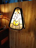 Vintage hanglamp Capiz shell en Rotan, Gebruikt, Ophalen of Verzenden, Overige materialen, Minder dan 50 cm