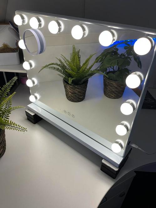 Hollywood spiegel met verlichting make-up, Huis en Inrichting, Woonaccessoires | Spiegels, Zo goed als nieuw, 50 tot 75 cm, Minder dan 100 cm