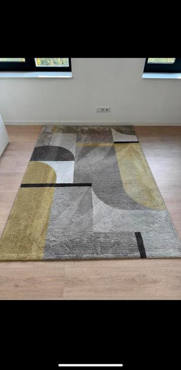 Zuiver Hilton vloerkleed - 160x230 - Grijs/geel beschikbaar voor biedingen