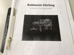 Robinson-stirling hetelucht motor tekening, Zo goed als nieuw, Verzenden
