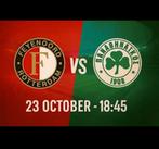 Feyenoord Panathinaikos 3 tickets vak Q gele zijde, Tickets en Kaartjes, Sport | Voetbal, Twee personen