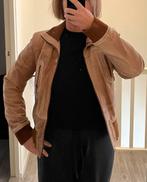 Leren jack jas bikerjack korte jas, Maat 38/40 (M), Bruin, Ophalen of Verzenden, Gedragen