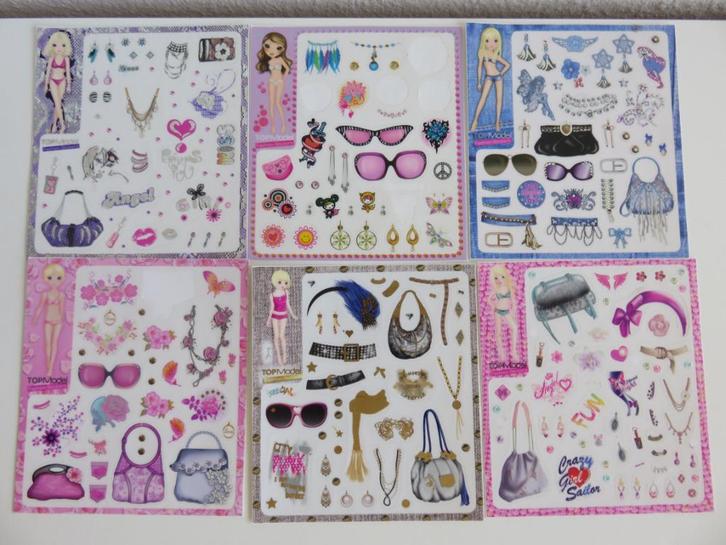 6 vellen Topmodel stickers van Depesche (Set nr 3), Kinderen en Baby's, Speelgoed | Educatief en Creatief, Zo goed als nieuw, Knutselen