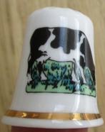 vingerhoedje zwart witte koe in het weiland bone china, Ophalen of Verzenden, Zo goed als nieuw