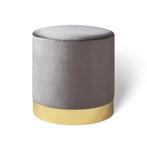 Lifa Living Poef - Belle Grijs nieuw, Ophalen, Minder dan 50 cm, Rond, Nieuw