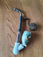 Goudse pijp, gebruikt, zilveren deksel, Ophalen of Verzenden