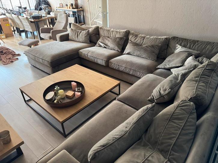 Grote Hoekbank met chaise longue (per direct op te halen), Huis en Inrichting, Banken | Bankstellen, Gebruikt, Hoekbank, Vierpersoons of meer