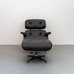 2 Herman Miller Eames Loungechair & Ottoman Palisander/Zwart, Metaal, Nieuw, 75 tot 100 cm, Ophalen of Verzenden