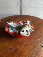 Grappige Casablanca spaarpot –Koe in bad met papieren bootje, Ophalen of Verzenden, Zo goed als nieuw, Steen, Aardewerk of Keramiek