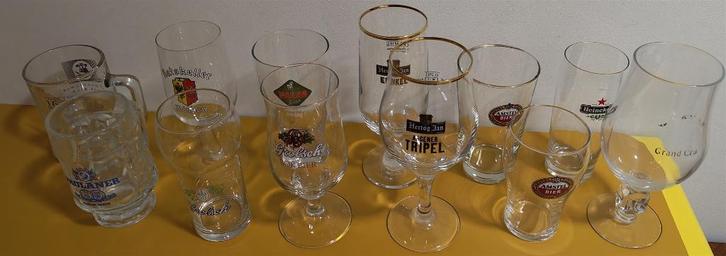 diverse bierglazen en bierpullen sommige nieuwstaat, Verzamelen, Biermerken, Zo goed als nieuw, Glas of Glazen, Overige merken