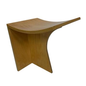 Vintage sidetable bijzettafeltje jaren 80 gebogen multiplex  beschikbaar voor biedingen