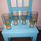 Fanta orange glazen jaren 70 4 stuks, Ophalen, Glas of Glazen, Gebruikt, Glas