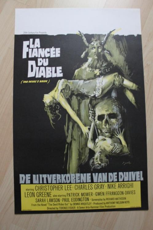 filmaffiche The Devil's Bride Christopher Lee filmposter, Verzamelen, Posters, Zo goed als nieuw, Film en Tv, A1 t/m A3, Rechthoekig Staand