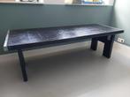 Stevige zwartel tafel van steenschot. L 175 X B 64 X H55, Huis en Inrichting, Tafels | Sidetables, Ophalen, Zo goed als nieuw