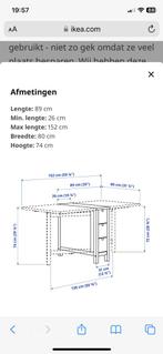 NORDEN Uitklapbare tafel IKEA wit, Huis en Inrichting, Tafels | Eettafels, 50 tot 100 cm, Gebruikt, Rechthoekig, Ophalen
