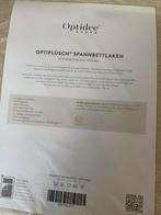 Hoeslaken Optipluche optidee nieuw, Huis en Inrichting, Slaapkamer | Beddengoed, Eenpersoons, Nieuw, Ophalen of Verzenden, Wit