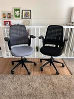 Bureaustoel Steelcase kort gebruikt Grijs of Zwart, Huis en Inrichting, Bureaustoelen, Ophalen, Geen, Zwart, Zo goed als nieuw