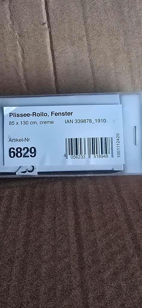 Creme Plissee Rollo 85x130cm - Nieuw!, Huis en Inrichting, Stoffering | Gordijnen en Lamellen, Nieuw, 100 tot 150 cm, 50 tot 100 cm
