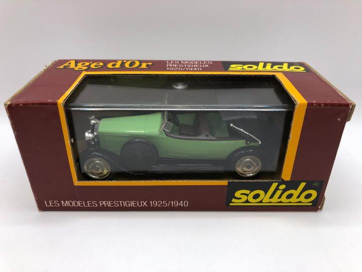 Solido 145 Hispano Suiza 1926 groen -GOED- M15, Hobby en Vrije tijd, Modelauto's | 1:43, Gebruikt, Auto, Solido, Ophalen of Verzenden