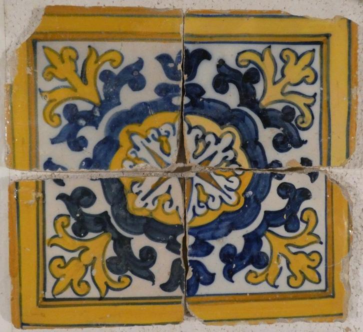 Portugese tegel, 17e eeuw, Antiek en Kunst, Antiek | Keramiek en Aardewerk, Verzenden