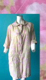 Vintage jaren 70 nachthemd geel/roze maat L, Vintage, Ophalen of Verzenden, Gedragen, Maat 42/44 (L)