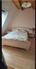 Mooie Tweepersoons Bed met Nachtkastjes, Huis en Inrichting, Slaapkamer | Bedden, Ophalen, Wit, Tweepersoons, Zo goed als nieuw