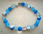 Armband van halfedelsteen in blauwtinten 01103Arm, Info.adorabeads@gmail.com, Want 18 Hoogvliet, Adorabeads, Met edelsteen