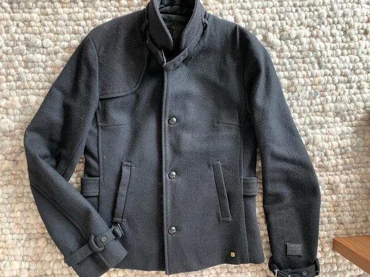 Opruiming ........G-STAR / GSTAR zwarte wollen jas maat S, Kleding | Dames, Jassen | Winter, Gedragen, Maat 36 (S), Zwart, Verzenden