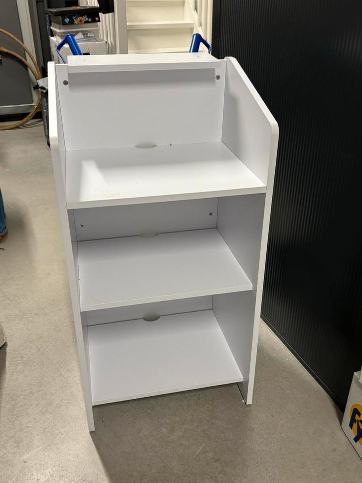 Witte presentatie stand- 56x110x46 cm, Huis en Inrichting, Kasten | Computermeubels, Gebruikt, Ophalen
