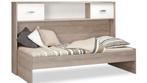 zgan tienerkamer stoer bed met ombouw en lades + kast, Ophalen, 90 cm, Eenpersoons, Wit