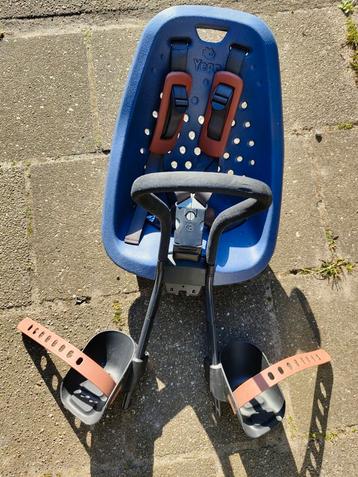 Yepp voorzitje fiets blauw/zwart/cognac met extra adapter beschikbaar voor biedingen