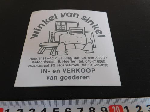sticker Winkel van Sinkel Landgraaf Heerlen Hoensbroek, Verzamelen, Stickers, Zo goed als nieuw, Bedrijf of Vereniging, Ophalen