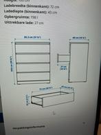 Witte commode IKEA Malm met lades / Malm 4-drawer dresser, Kunststof, 100 tot 150 cm, Zo goed als nieuw, Met lade(s)