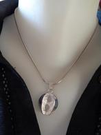 zilveren ketting met aparte modernistische hanger [590], Met hanger, Verzenden, Zo goed als nieuw, Zilver