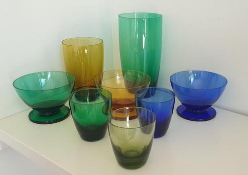 8 Carnaval kristal glazen  Designer Max Verboeket, Antiek en Kunst, Antiek | Glas en Kristal, Ophalen of Verzenden