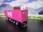 Wsi ONE 40FT Container & Pacton Container Chassis 3as., Hobby en Vrije tijd, Modelauto's | 1:50, Nieuw, Wsi, Bus of Vrachtwagen
