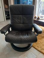 Stressless draai relex fauteuil.  Echt leer., Huis en Inrichting, Fauteuils, Ophalen, Gebruikt, Leer, 50 tot 75 cm