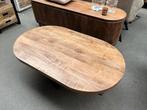 Magazijn leegverkoop salontafel deens ovaal mangohout matrix, Nieuw, Ophalen of Verzenden, Info@wkhome.nl, Argonweg 20 Amersfoort
