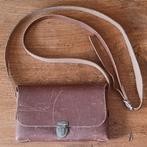 Leuk echt leren vintage tasje, Ophalen of Verzenden, Gebruikt, Bruin, Leer