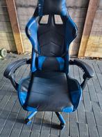 Gamestoel bureaustoel blauw zwart, Ophalen, Gebruikt, Blauw, Gaming bureaustoel