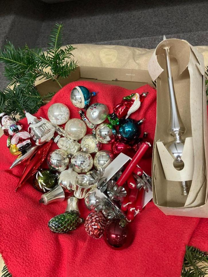 32 st nostaligische, antieke vintage kerstboomversieringen, Diversen, Kerst, Ophalen of Verzenden