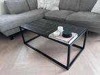 Stalen salontafel met Zelliges tegels, Ophalen, 100 tot 150 cm, Minder dan 50 cm, Metaal