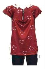 Nieuwe Rode Top met Hartjes maat S, Kleding | Dames, Blouses en Tunieken, Ophalen of Verzenden, Nieuw, Maat 36 (S), Rood